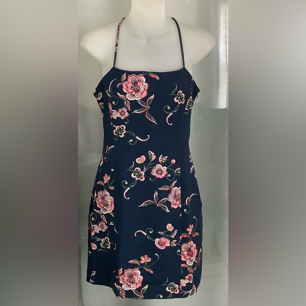 BCBGeneration floral strappy sheath dress